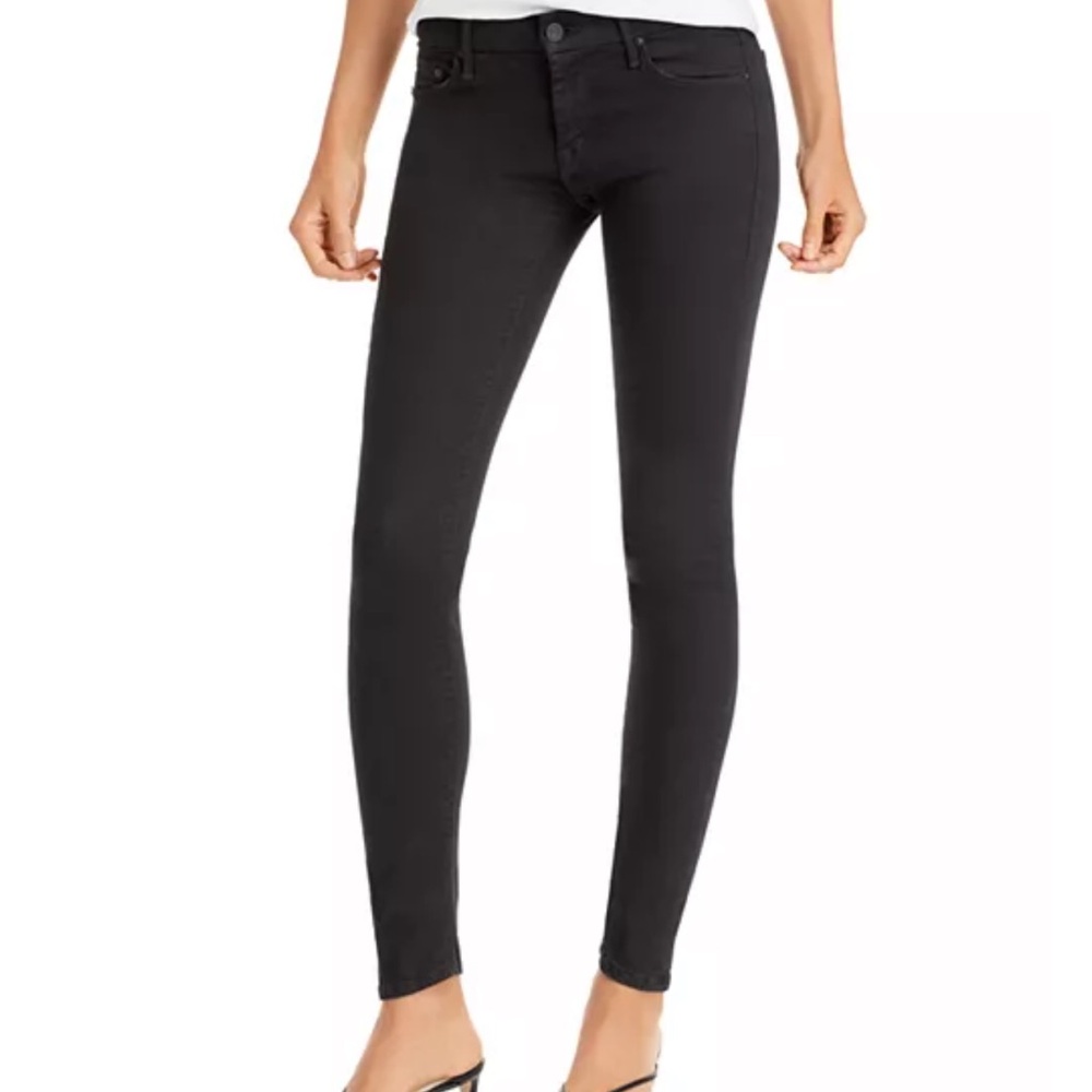 MOTHER The Looker Black Skinny Jeans
